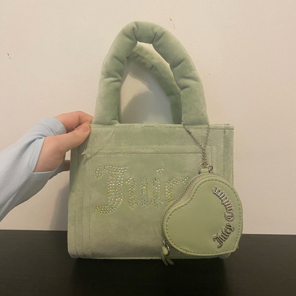 Juicy Couture Green Mini Bag Plush Collection - Picture 1 of 4